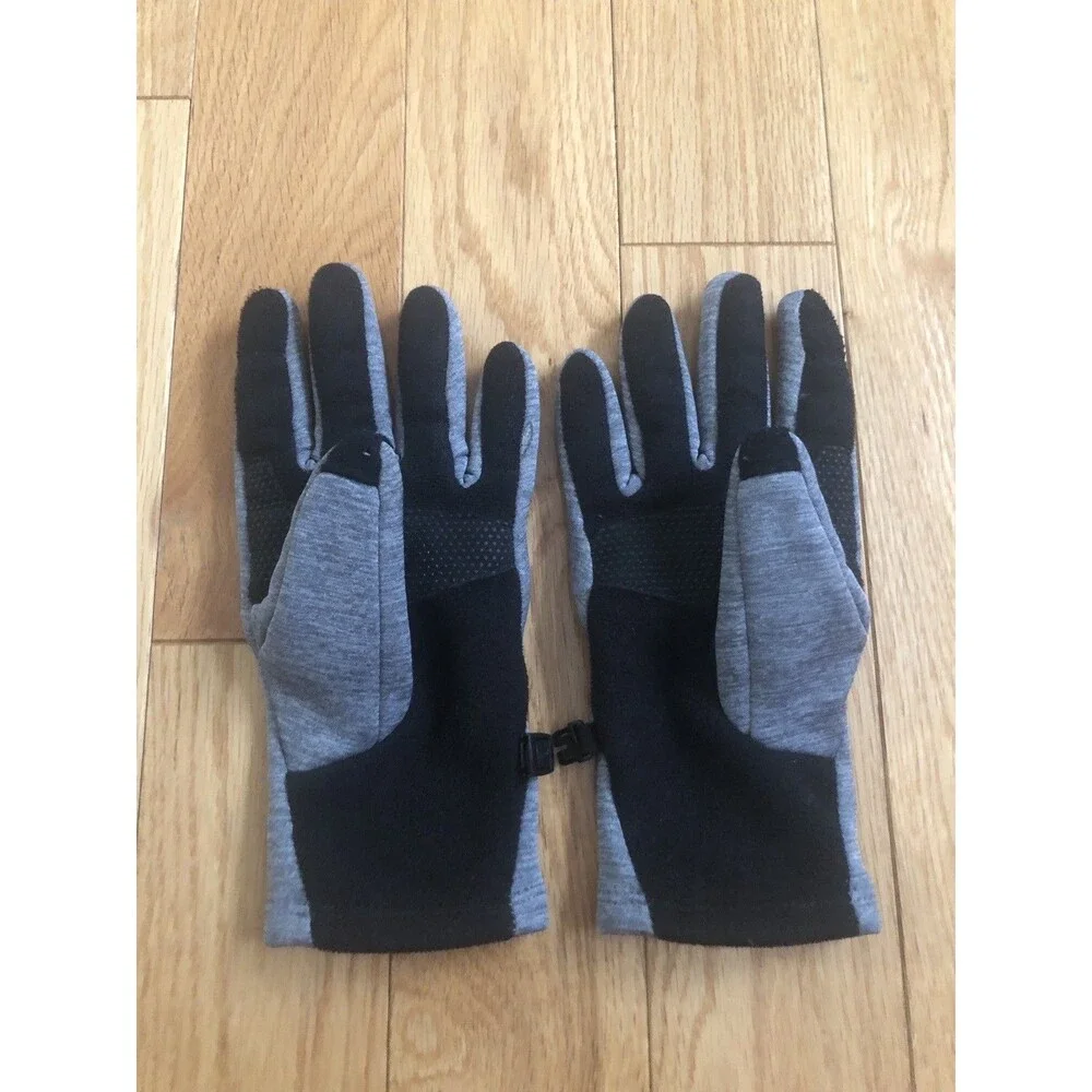 HEAD Women's Running Gloves Gray Black Size Large with clips